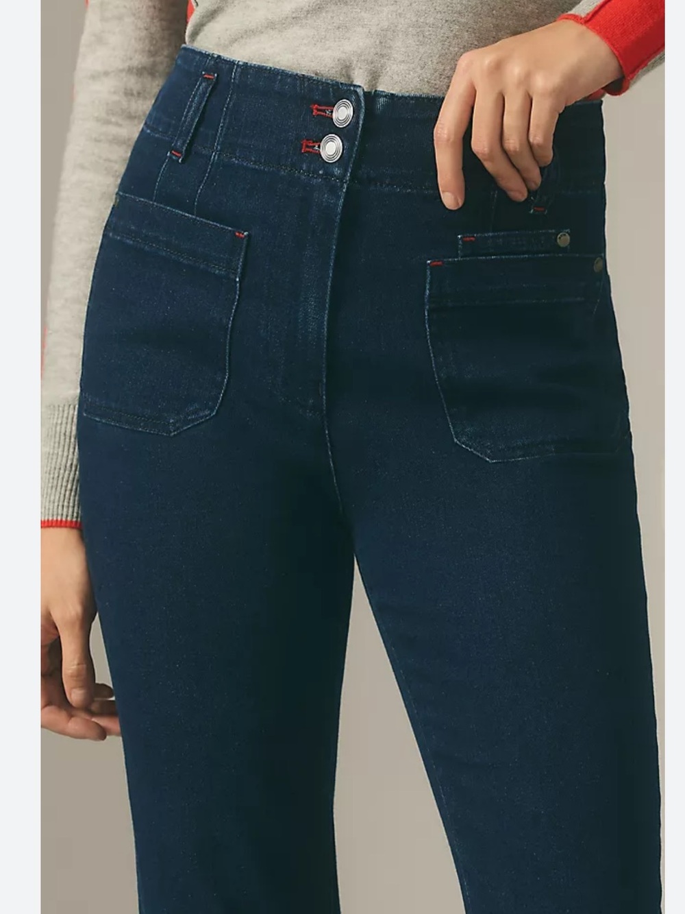 Maeve Junie High-Rise Slim-Leg Jeans size 27